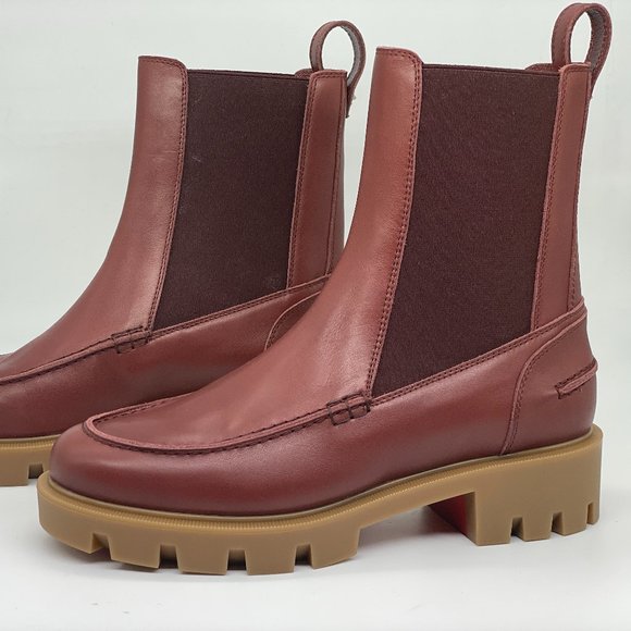 Christian Louboutin GLORINA BOOTY FLAT Lug Sole Chelsea Ankle Boots Boots - Picture 11 of 15